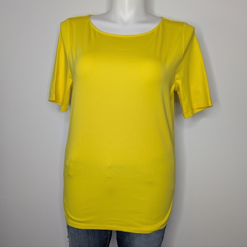 NWT Lauren Ralph Lauren Yellow Short Sleeve T-shirt XXL